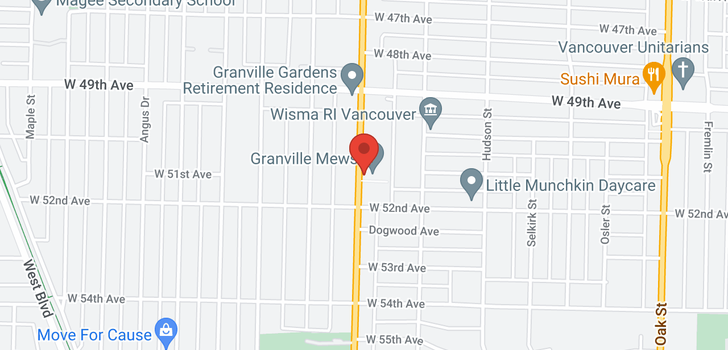 map of 6736 GRANVILLE STREET